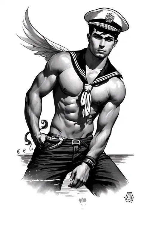 Sexy Male Sailor Pinup