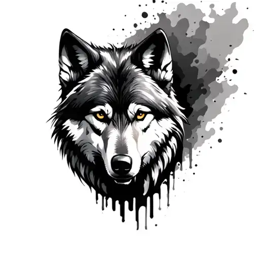 Wolf Body Fading Into Paint