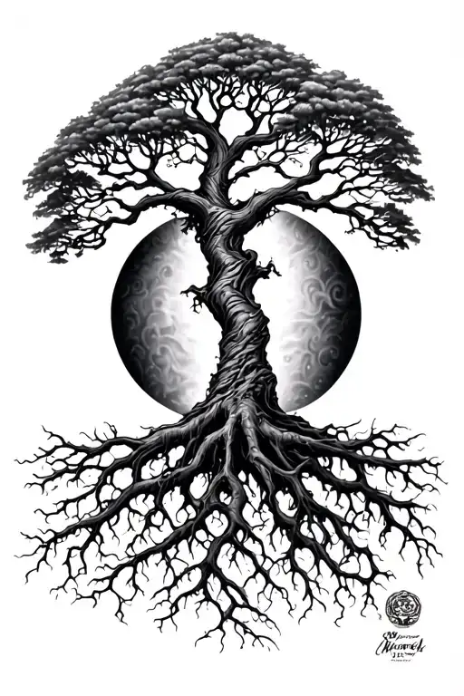 Tree Of Life With Roots Wrapping Around The Forearm