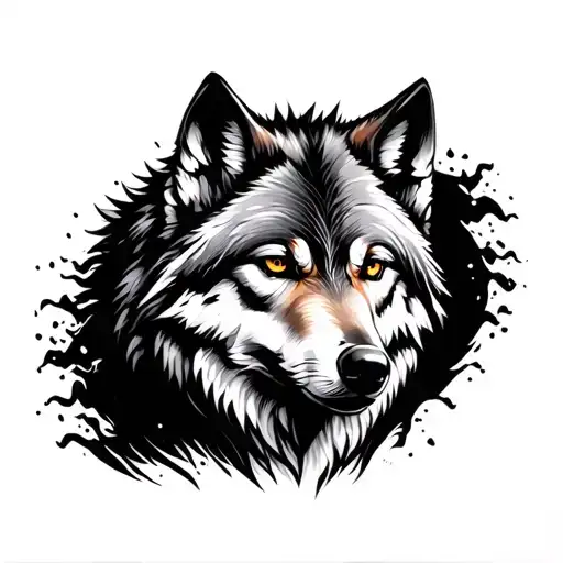 Wolf Fading Into The Blackness