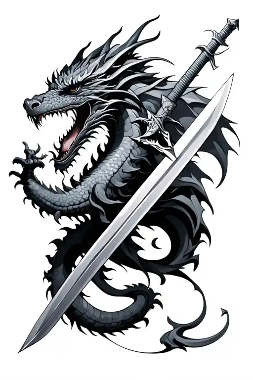 Dragon And Sword Stuck