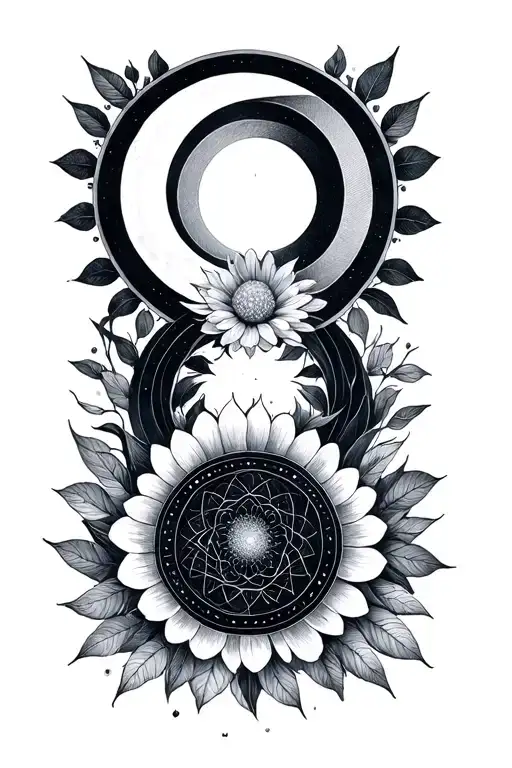 Fibonacci Spiral Moon Phases Sacred Geometry Flowers
