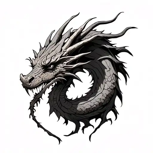 A Dragon Made Out Of Woods