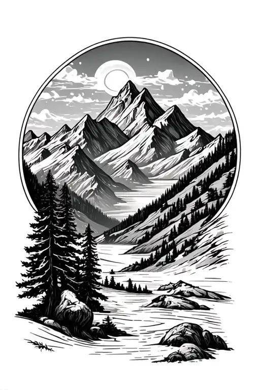 Aquarius Zodiac Sign Calgary Mountain Scene