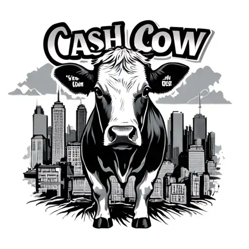 Cash Cow Text With Toronto Skyline In Background