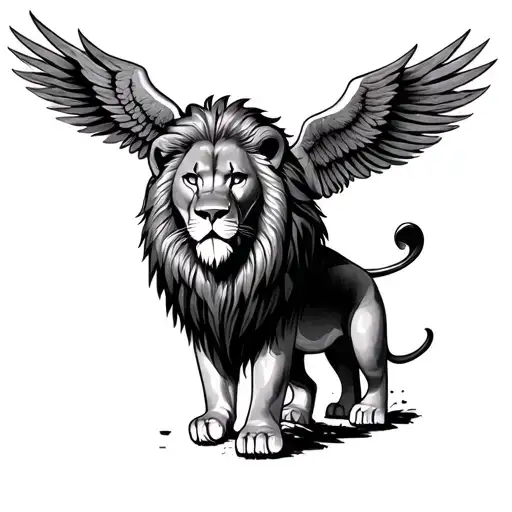 A Lion With Christian Motives God Bible