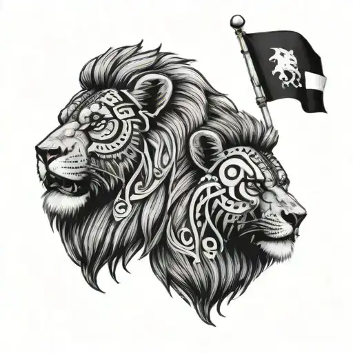 A Lion And A Bear Dressed In Traditional Puertorican Attire Exploring Different Countries