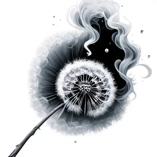 Small Dandelion Blowing With Exhale