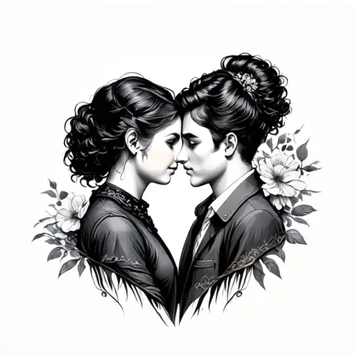 Generate Me A Tattoo That Describes The Pure And Fusion Love Between A Brother And A Sister