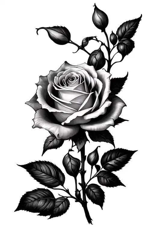 Rose And Stem Spells Rocio