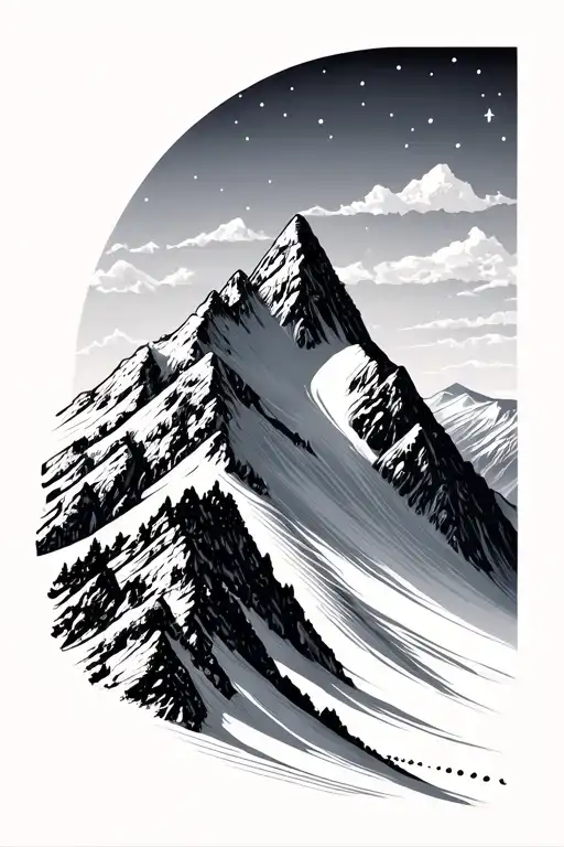 Mountain With Ski Slope
