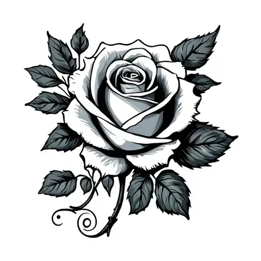 Small Initials On Hand Nls With A Rose