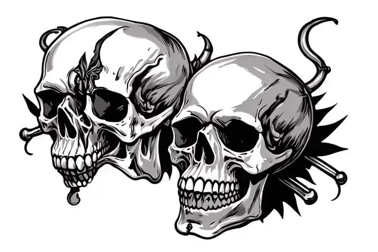 Skulls Death Drugs Evil Speak No Evil