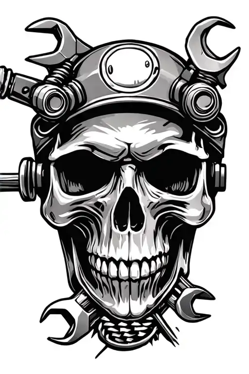 Skull Spanners Welders Motorcycles Engineering Enjoy