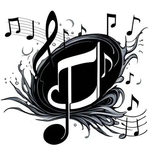 Salt Water Joys Music Notes Floating