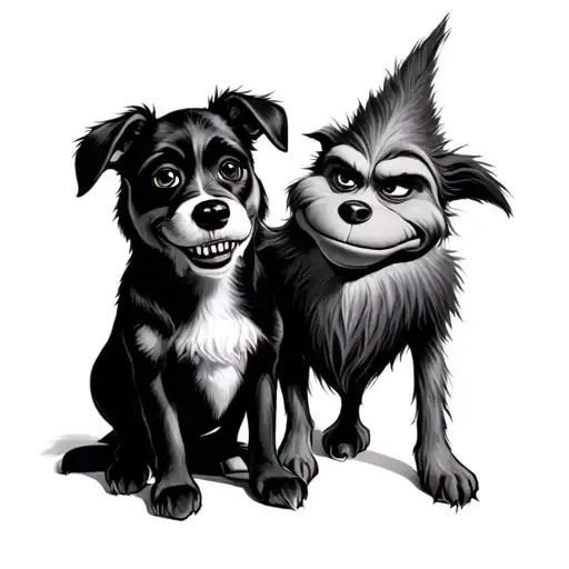 Grinch And Max The Dog Together