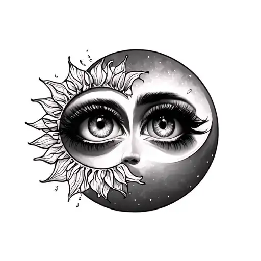 Best Friend Sun And Moon With Realistic Eyes And Lashes