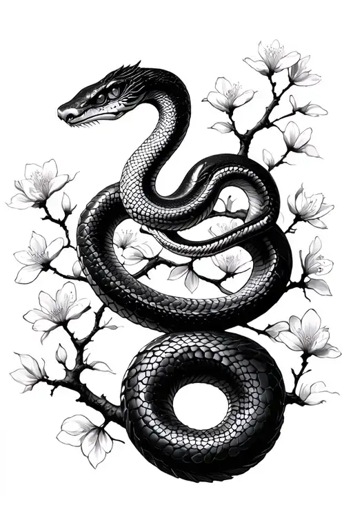 Snake Chery Blossom Tree