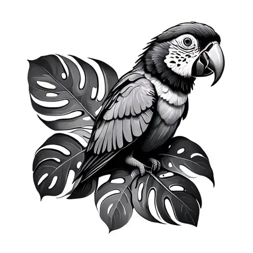 Plant Monstera Parrot Conure