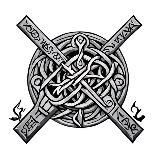 Norse Protection Sigil Incorporating Runes Intertwined