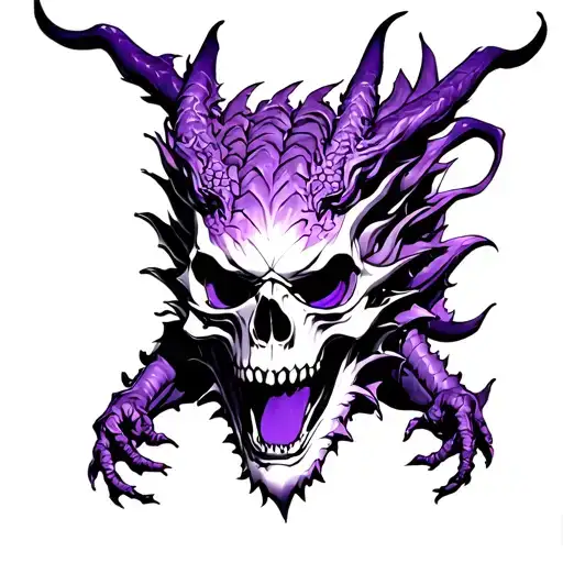 Skull Purple Dragon