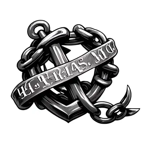 Anchor Chain Wrapped Broken By Word Free