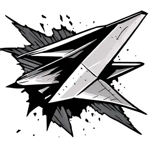 Paper Airplane With Broken Wing