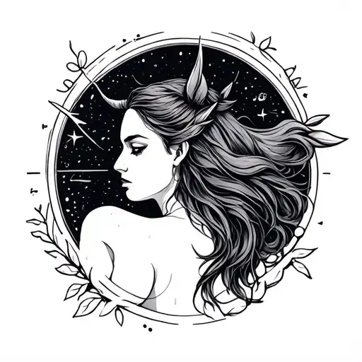 Minimal Fine Line Feminine Sagittarius Taurus Piscs