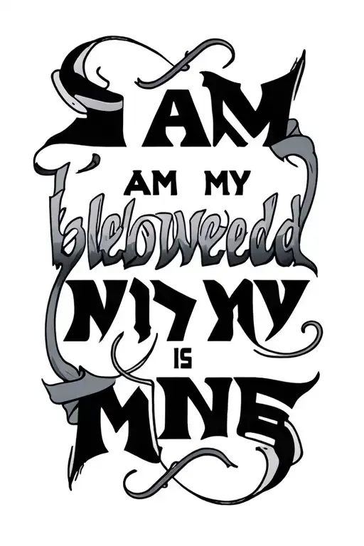 Hebrew Letters For I Am My Beloved's And My Beloved Is Mine