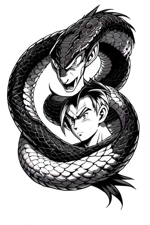 Snake And Son Gohan Ssj2