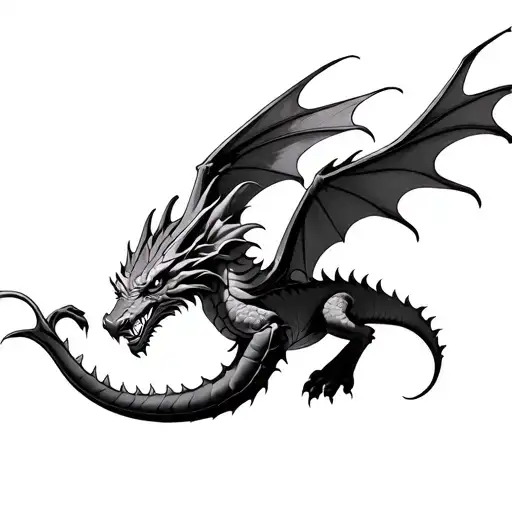 4 Small Dragon Flying