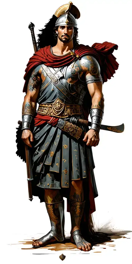 Roman Soldier With Colosseum