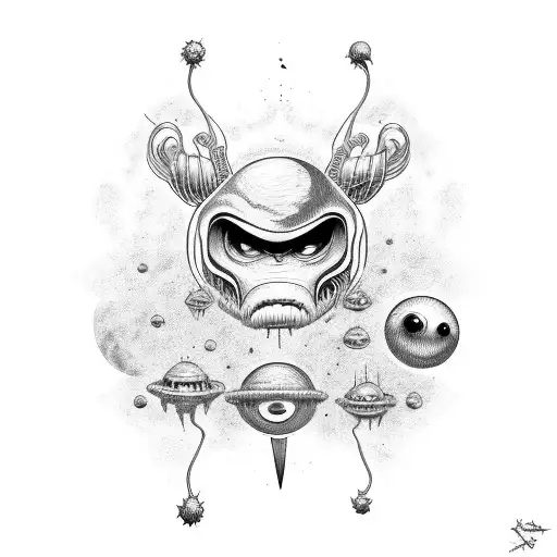 Dark Galaxy With Monster Aliens