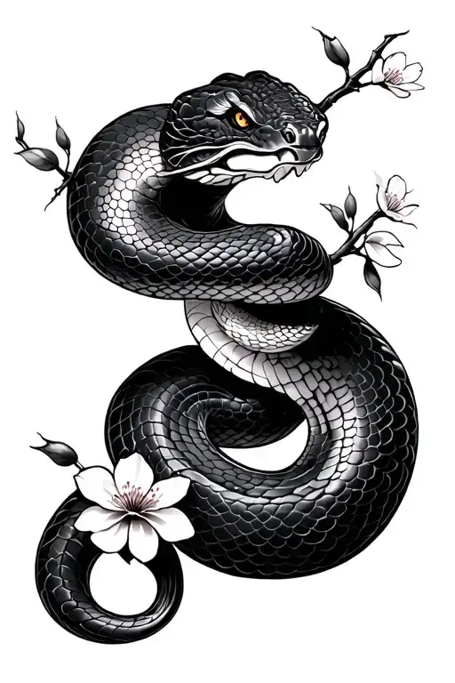 Cherry Blossom Tree Snake