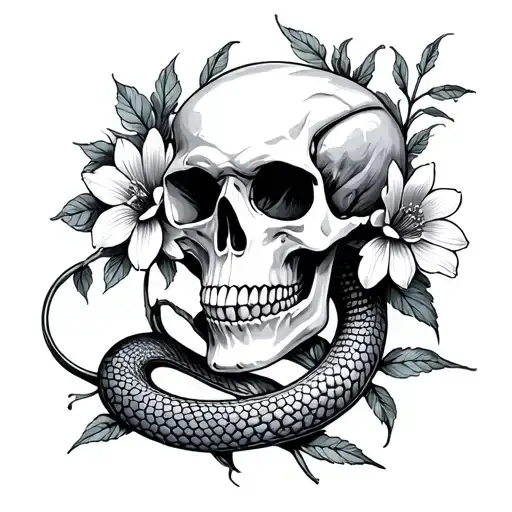 Skull Snake Flowers Growing