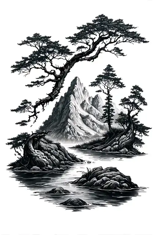 Shiv Ji Money Mountain River Tree Branch