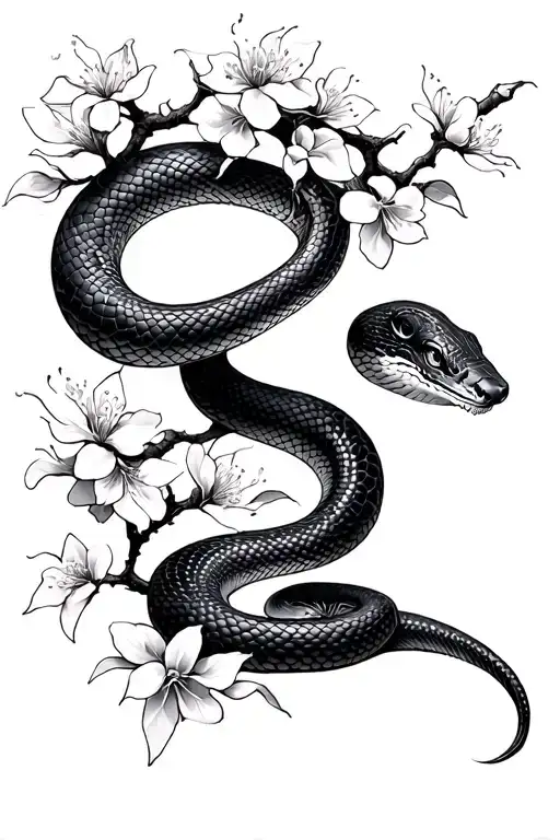 Cherry Blossom Tree Snake