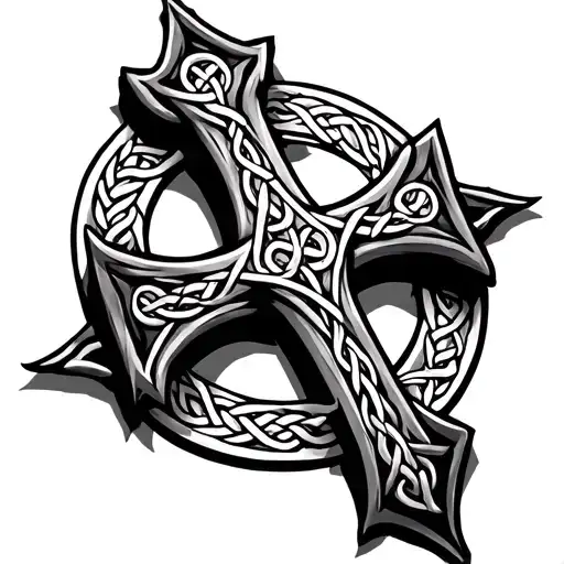 Celtic And Baptist Cross Wrapped