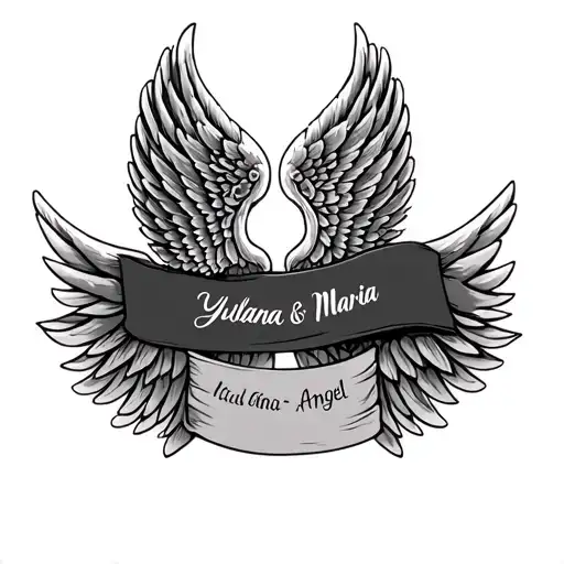 Name Of Yuliana And Maria Angel Wings