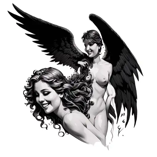 Angel And Demom Hybrid Smiling