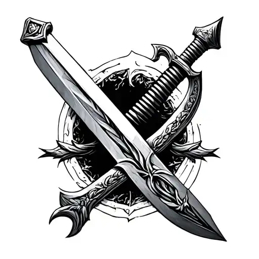 Sword Of Narsil Small Tattoo For Finger