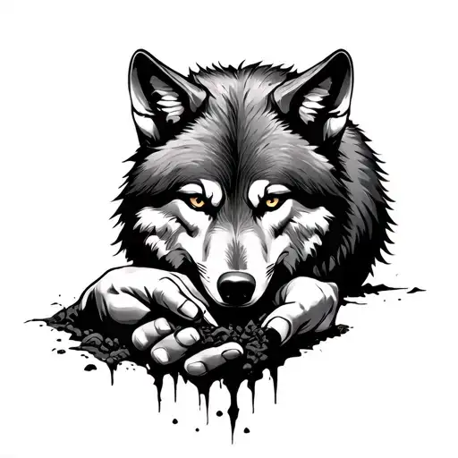 Hands That Dig The Soil And Shadow Of Wolf