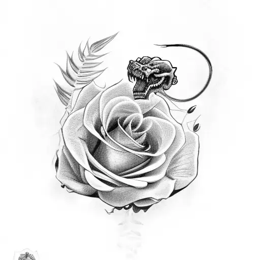 Lady Skulls Snake Roses