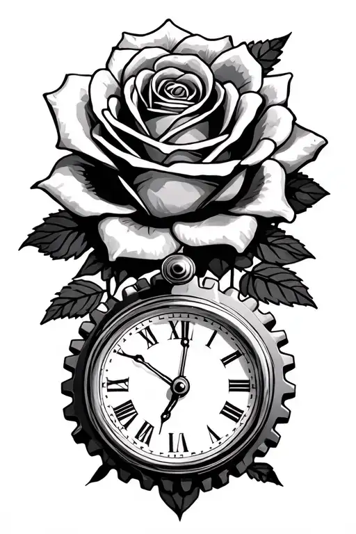 Time And Gear With Rose