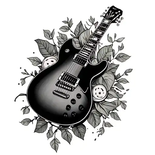 Guitar And Watermelon Vine