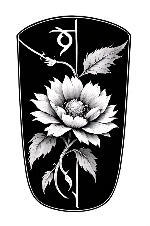 Norse Runes Flower