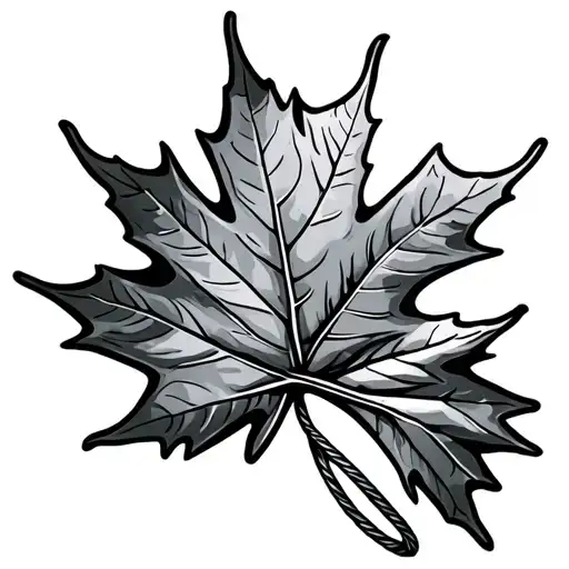 Maple Leaf With Lasso Wrapped