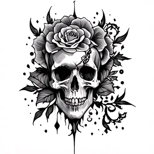 Blackout Tattoo With Gothic Style