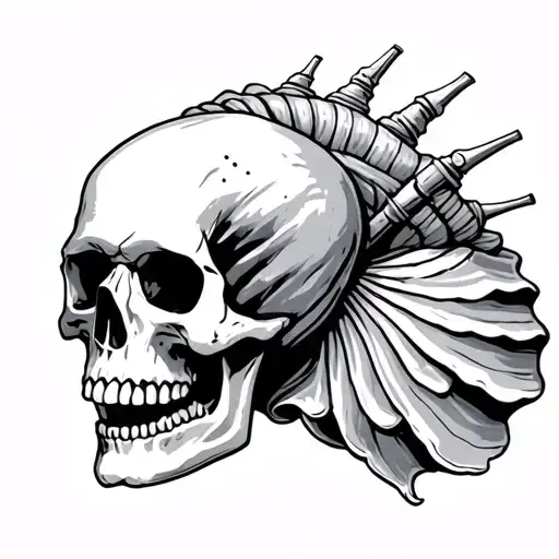 Hermit With A Skull For A Shell