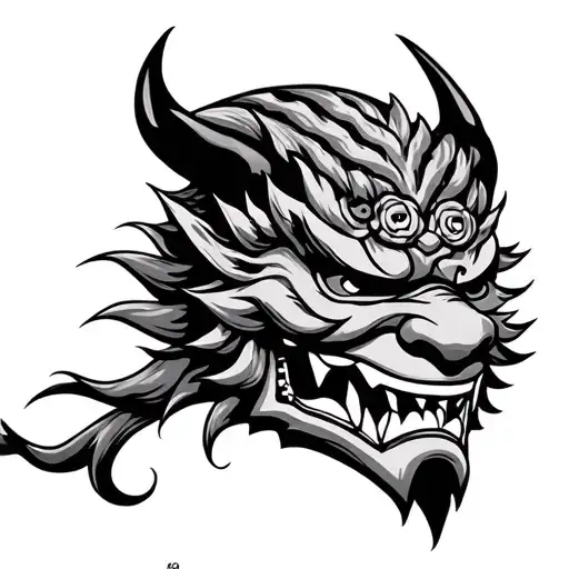 Japanese Demon Mask Traditional